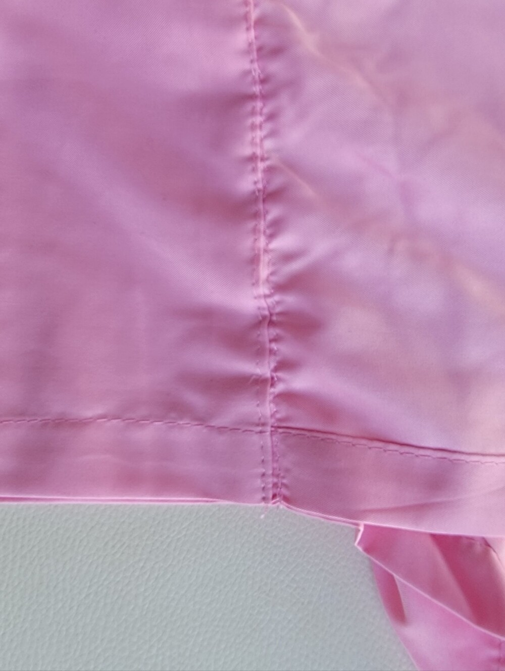 Pink Ruffled Window Curtain Panel-Handmade-New - Picture 8 of 9